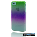 Dripping Water Drops Effect with Green to Purple Transitional Change Case for iPhone 4 4G 4S