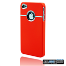 Deluxe Orange Case Cover With Chrome For iPhone 4 4G 4S
