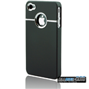 Deluxe Black Case Cover With Chrome For iPhone 4 4G 4S