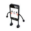 New Black Cute 3D Silicone Robot Stand Case Cover for iPhone 4 4S