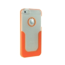 Orange U-Line Clear Back Hard Case Cover for Apple iPhone 5 5G 5th Gen New