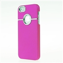 Deluxe Pink with Chrome Hole Snap-on Hard Cover Case for Apple iPhone 5 5G iPhone5 New