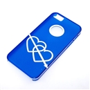 Blue Translucent White Dual Hearts Ultra Thin Hard Case Cover for Apple iPhone 5 5G 5th Gen