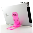 Transparent Pink Foldable Portable Holder Mobile Stand For iPad iPhone and other Tablets PC Mobile Phones