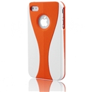 3-Piece White-Orange Cup Shape Hard Case Cover for iPhone 4 4th G 4S USA Seller